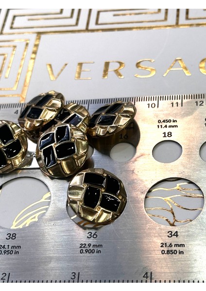 Ortasi Siyah Mine Detayli Lux Tasarim Dugme (36BOY) fırsatları