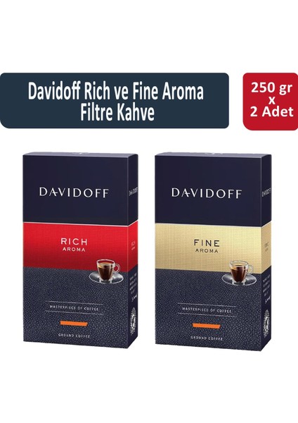 Rich ve Fine Aroma Filtre Kahve 250 gr x 2 Adet