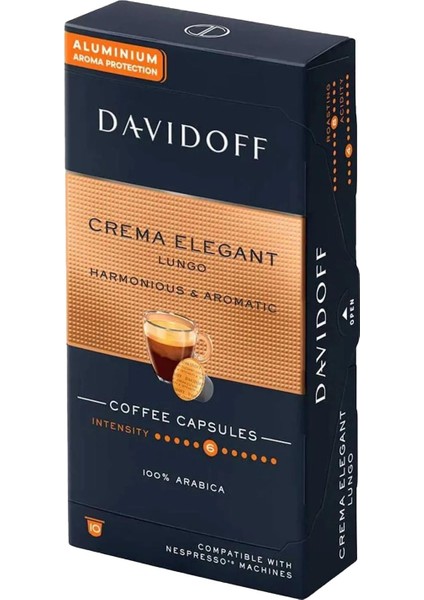 Crema Elegant Lungo Harmonious & Aromatic Kapsül Kahve x 2 Adet