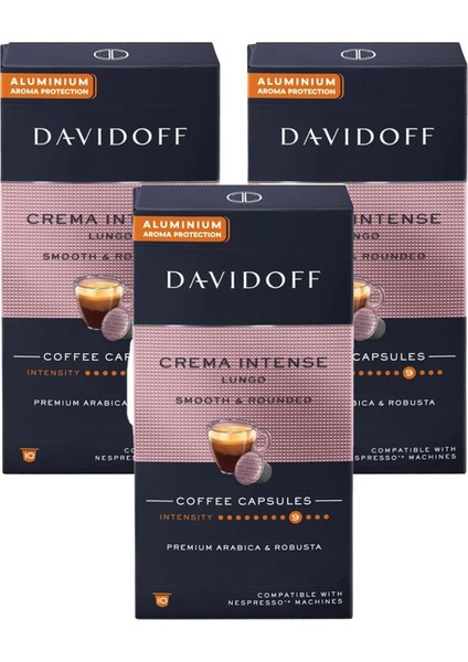 Crema Intense Lungo Smooth &  Rounded Kapsül Kahve x 3 Adet