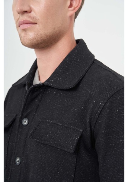 Siyah Örme Polo Yaka Jakarlı Desen Yırtmaçsız Astarsız Slim Fit Classic Mont 1007245160 fırsatları