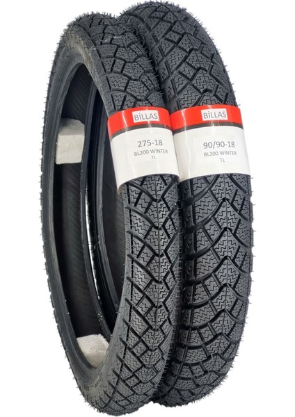 Kışlık Lastik 90/90-18 ve 275-18 Takım Tl (Tubeless - Dubleks) BL200SET1