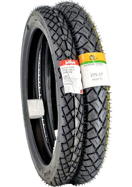 Cup Lastik Takımı 275-17 ve 250-17 Tl (Tubeless - Dubleks) HULKBL035