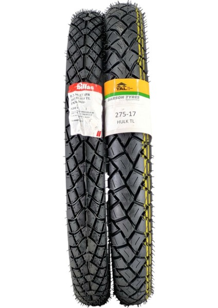 Cup Lastik Takımı 275-17 ve 250-17 Tl (Tubeless - Dubleks) HULKBL035