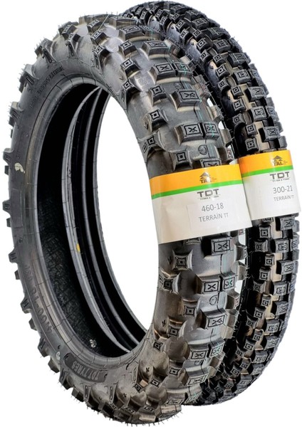 Cross Lastik Takımı 460-18 ve 300-21 Tt + Iç Lastikleri TERRAİNSET1A