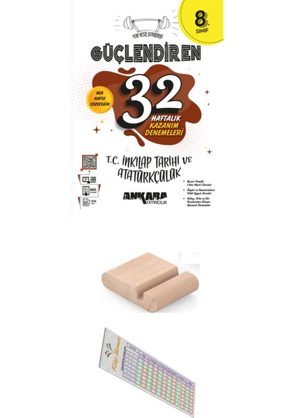 8. Sınıf Güçlendiren 32 Haftalık Inkılap Tarihi Kazanım Denemesi+Telefon Tutucu+Soru Çözüm Ayracı