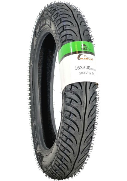 Motosiklet Lastik 16X300/(76-305) Tl (Tubeless - Dubleks) Gravitye