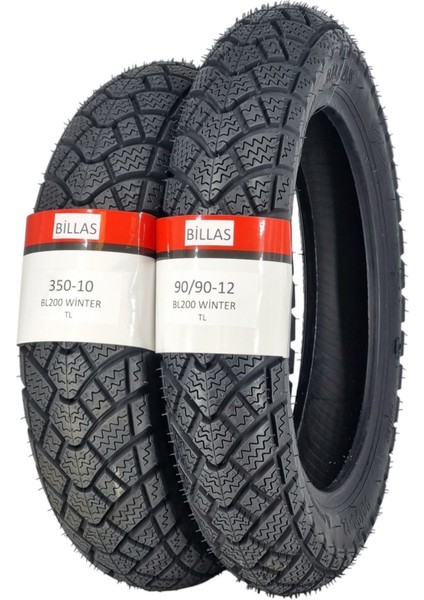 Kışlık Lastik 350-10 ve 90/90-12 Takım Tl (Tubeless - Dubleks) BL200SET fiyatları