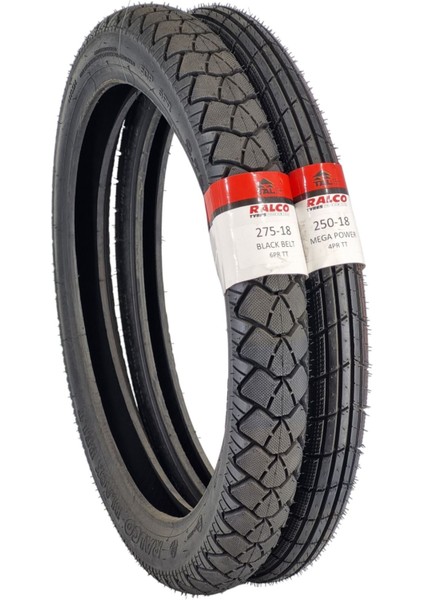 Cg Motor Lastik 275-18 ve 250-18 Tt (Tubetype - Iç Lastikli Tip) Takımı BLACKBELTMPPCG01