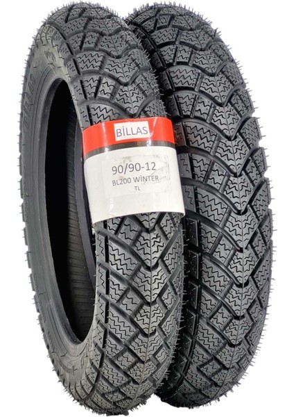 Tvs Jüpiter 110/ 125 Kışlık Lastik Takımı 90/90-12 Dubleks (Tl)(Tubeless) BL200A5