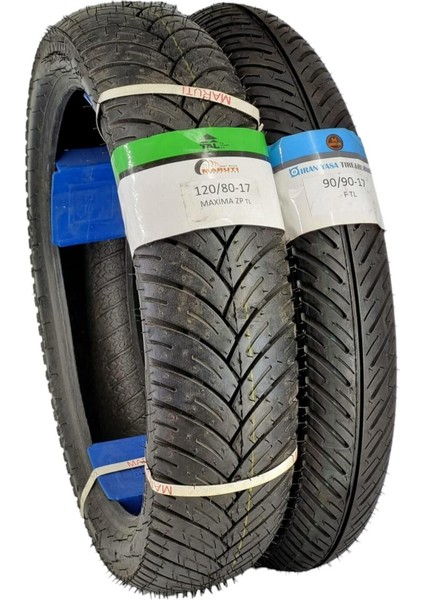 Motor Lastik 120/80-17 ve 90/90-17 Dubleks Maxıma Set Maximaset