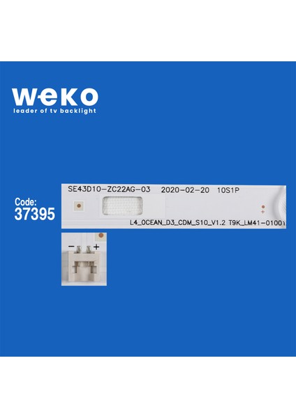 WKSET-6736 37395X3 SE43D10-ZC22AG-03 10S1P 3 Adet LED Bar fiyatları