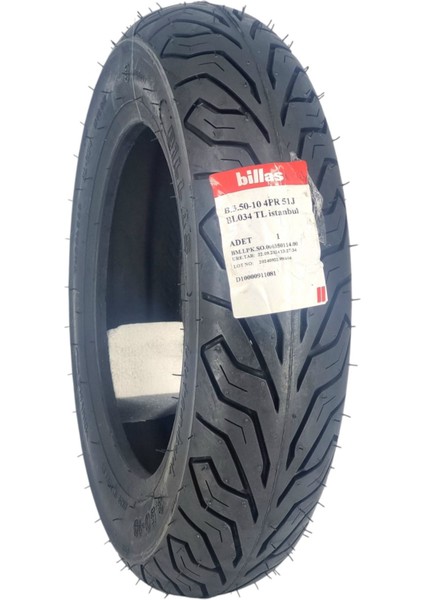 Motosiklet Lastik 350-10 Tl (Tubeless - Dubleks) BL34