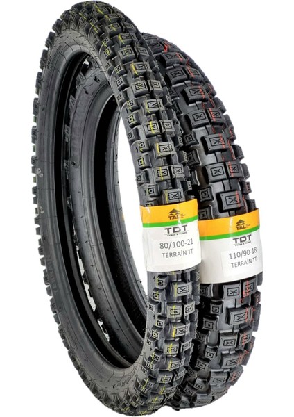 Motoran Fx 250 Lastik Takımı 80/100-21 ve 110/80-18 Tt (Tubetype - Iç Lastikli Tip) TERRAİNSETB014