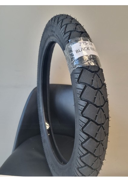 275-18 Tt(Tubetype) Motorsiklet Lastiği Black Belt