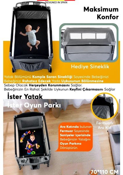 620 Lora-Co 70X110 Bebek Oyun Parkı Yatak Anne Yanı Beşik indirimleri