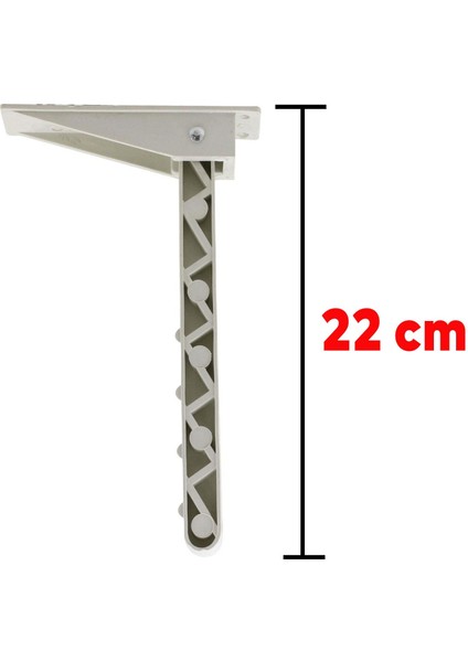 Plastik Sofra Ayağı - Katlanır Yer Sofrası - Sini Altı Katlanabilir - 22 cm Kırık Beyaz