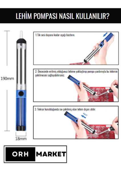 Lehim Pompası - Havya Pompası - Havya Lehim Sökme Pompası modelleri