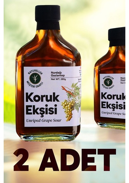 Koruk Ekşisi Tatlı Ekşi %100 Saf Gaziantep 280 gr 2 Adet