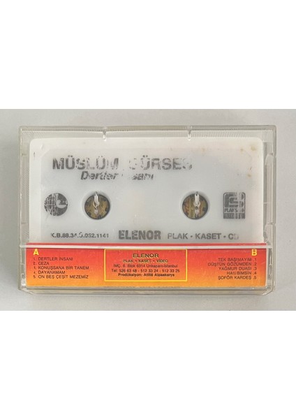 Müslüm Gürses – Dertler İnsanı Kaset (Orjnal Dönem Baskı Kaset)