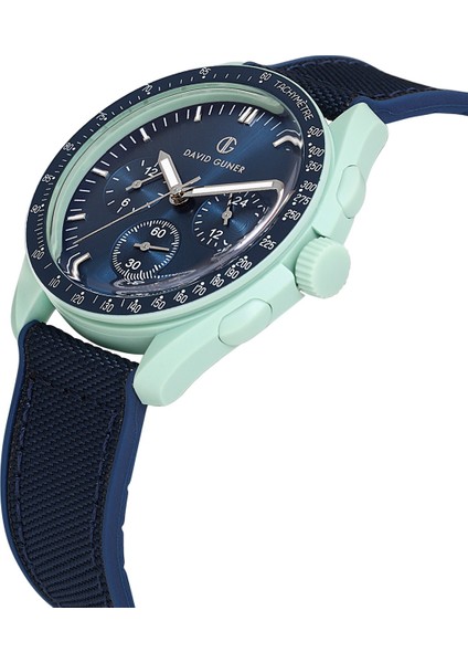 Davıd Guner Mavi Kadranlı Polikarbon Kaplamalı Multifonksiyonel Erkek Kol Saati modelleri