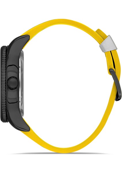 Davıd Guner Siyah Kadranlı Gümüş Siyah Kaplama Otomatik Sarı Silikon Kayışlı Erkek Kol Saati fiyatları