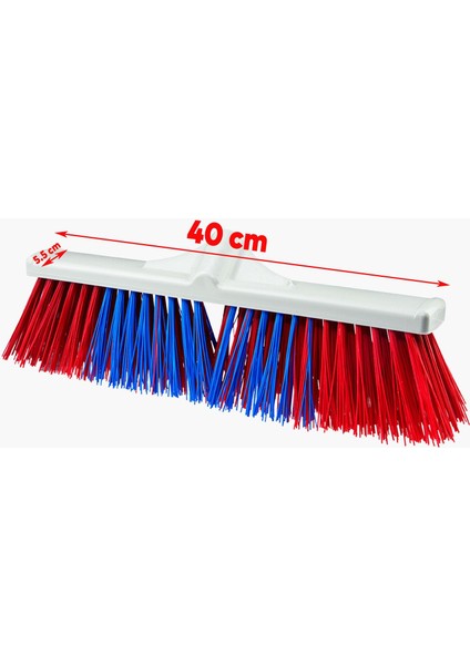 Fırça Plastik Tüylü Bahçe Çalı Fırçası Temizlik Alan Fırçası 40 cm