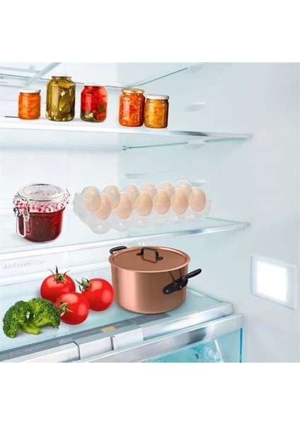 12LI Şeffaf Kapaklı Kilitli Yumurta Saklama Kabı Kutusu Aparatı