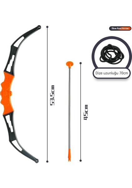 Çocuk Yay ve Ok Oyuncak Seti, Emniyetli Vantuzla Atış Oyunu, Hedefli Okçuluk, Doğa Sporları (Yurt Dışından)