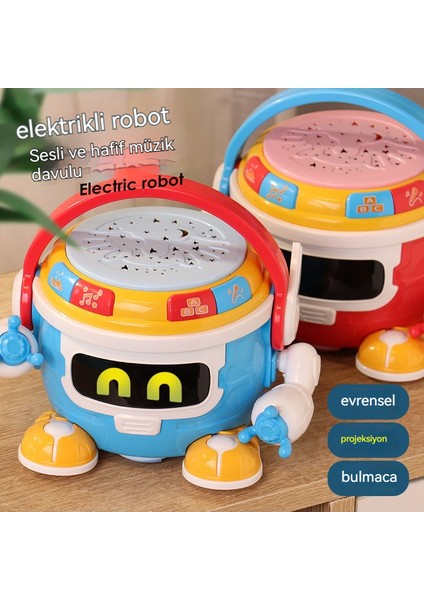 Çocuk Elektrikli Müzik El Davul Erken Eğitim Robot Oyuncak (Yurt Dışından)