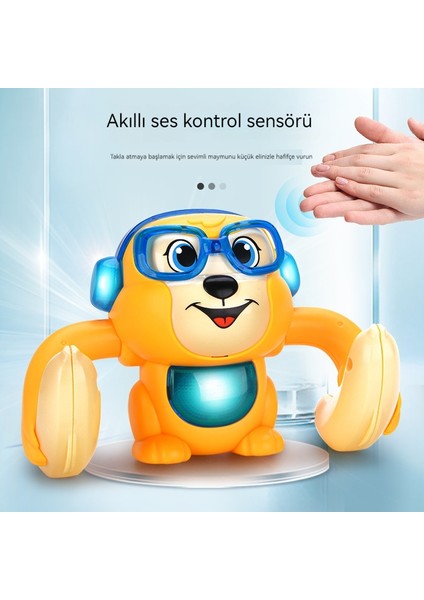 Karikatür Muz Sesle Kontrol Edilen Yuvarlanan Maymun (Yurt Dışından)