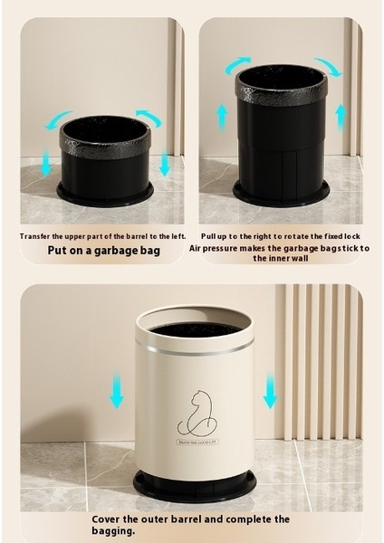 Ev Tipi Büyük Kapasiteli Otomatik Adsorpsiyonlu Çöp Kovası Yüksek Değerli Kapaksız Çöp Kovası (Yurt Dışından) indirimleri