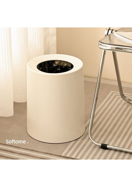 Ev Basit Çift Katmanlı Çöp Kovası Oturma Odası Yatak Odası Mutfak Ofis Yaratıcı Yuvarlak Tüp (Yurt Dışından) fiyatları
