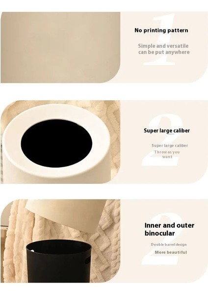 Ev Basit Çift Katmanlı Çöp Kovası Oturma Odası Yatak Odası Mutfak Ofis Yaratıcı Yuvarlak Tüp (Yurt Dışından) modelleri