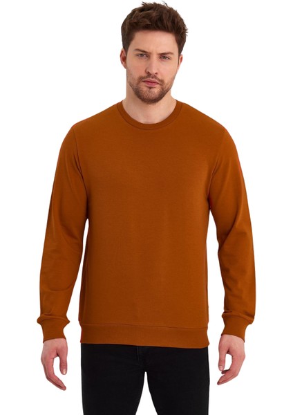 Erkek Likralı Sıfır Yaka Sweat