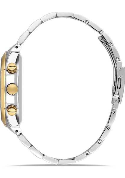 Davıd Guner Yeşil Kadranlı Sarı Beyaz Kaplama Multi Fonksiyonlu Paslanmaz Masif Çelik Erkek Kol Saati fiyatları