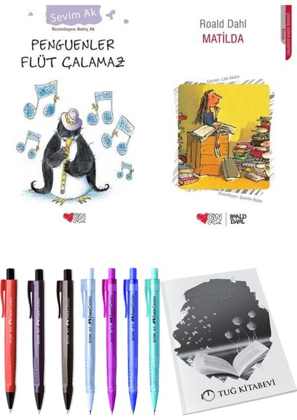 Matilda ve Penguenler Flüt Çalamaz 2'li Set + Hediyeli