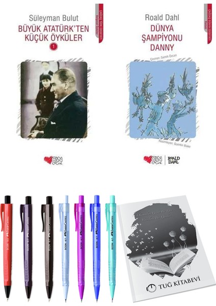 Dünya Şampiyonu Danny ve Büyük Atatürk'ten Küçük Öyküler 1 2'li Set + Hediyeli