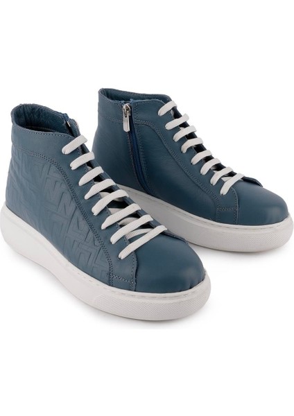 Modern Deri Converse Bot Kot Mavi 1301