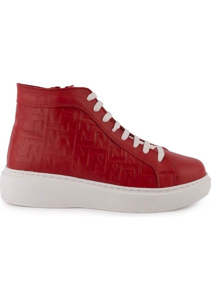 Modern Deri Converse Bot Kırmızı 1301