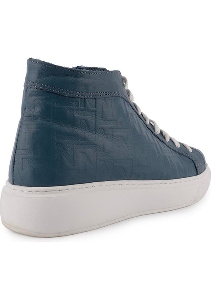 Modern Deri Converse Bot Kot Mavi 1301