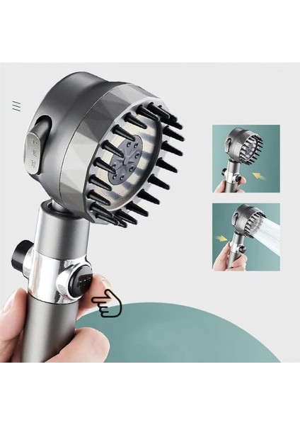 Çok Fonksiyonlu Ayarlanabilir Filtreli Arıtmalı Krom Duş Başlığı El Duşu 3 Modlu Ayarlanabilir Duş Başlığı