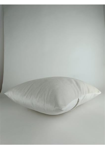 Krem Kare Kırlent Kılıfı modelleri