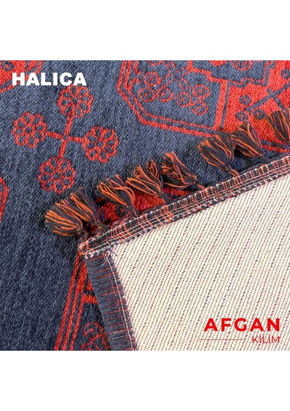 Arven 02 Afgan Etnik Dokaratif Yazlık Kaymaz Taban Yıkanabilir Şönil Kilim 135x190 cm