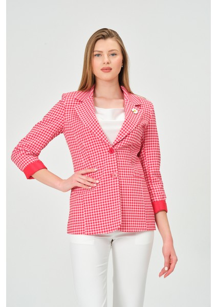 Pötikare Desenli Blazer Ceket