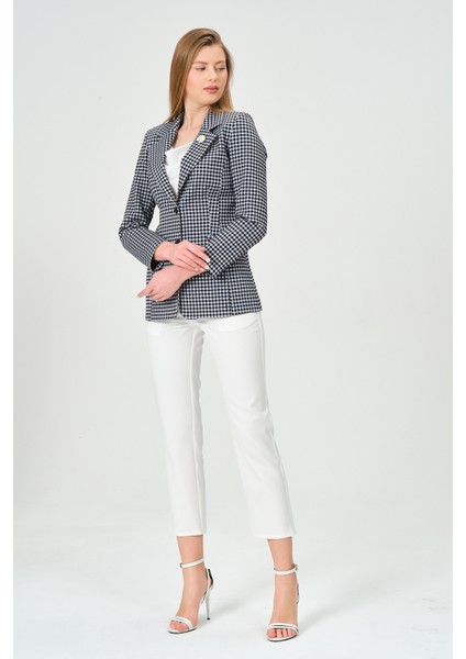 Pötikare Desenli Blazer Ceket