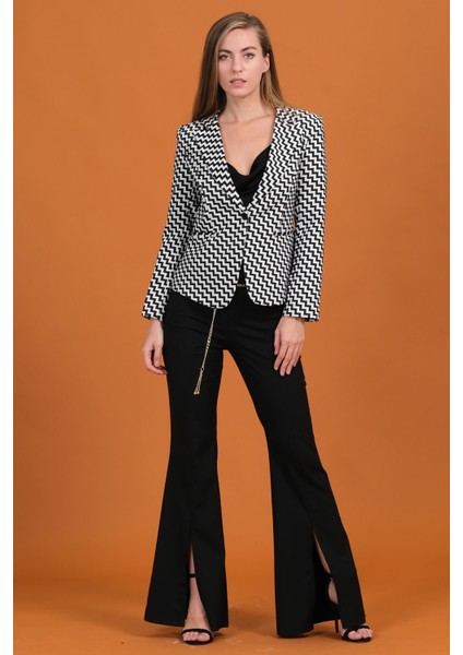 Desenli Blazer Ceket