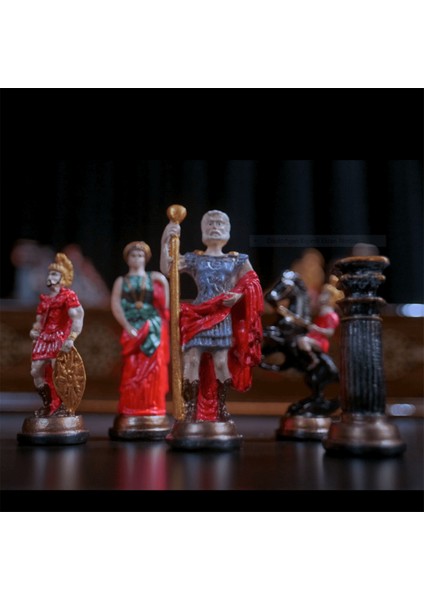 Gifthome Battal Boy Metal Roma Pastel Satranç Takımı ve El Yapımı Masif Ahşap Çekmeceli Tahtası (51X51 Cm.) fırsatları