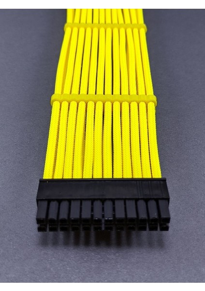 24 Pin Uzatma Kablosu - Sarı Sleeved