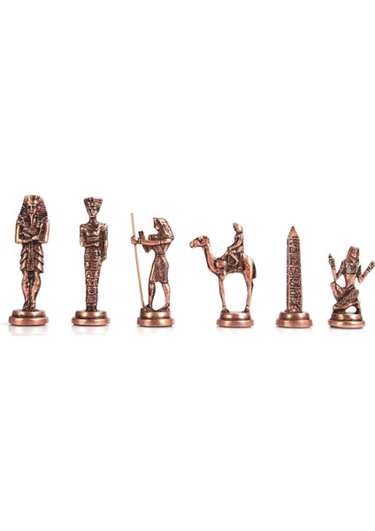 Gifthome Metal Mısır Satranç Takımı Antik ve Mermer Desenli Mdf Sandıklı Satranç Tahtası (36X36X6 Cm.) modelleri